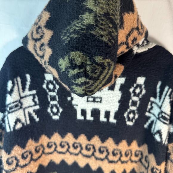 Incas Arts Women’s 100% Wool Hand Knit Sweater Artisan Handmade Artistic Print - Picture 12 of 16